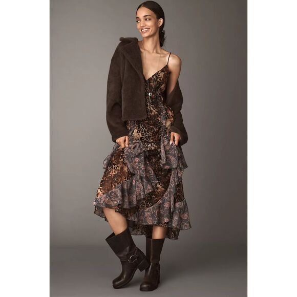 Anthropologie Dresses & Skirts - Anthropologie Ruffled Chiffon Maxi Dress